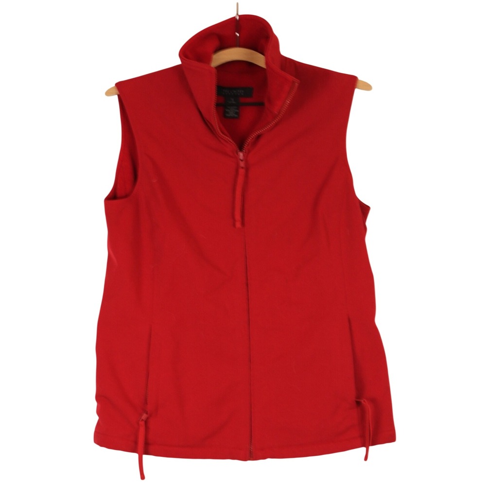 The Limited Gorpcore Cabincore Outdoor Sporty Red Fleece Lined Vest Size S